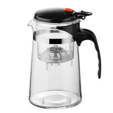 Avtakbart filter i glass, varmebestandig løsbladste, avtakbar teinfuser, komfyrtåpen, finmasket rustfritt stål for rik smak, enkel