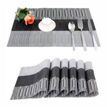 Versatile Dining Companions, Heat-Resistant Washable PVC Place Mats, Elegant Design for Indoor Outdoor Dining Table Protection, Non-Slip Vinyl Woven
