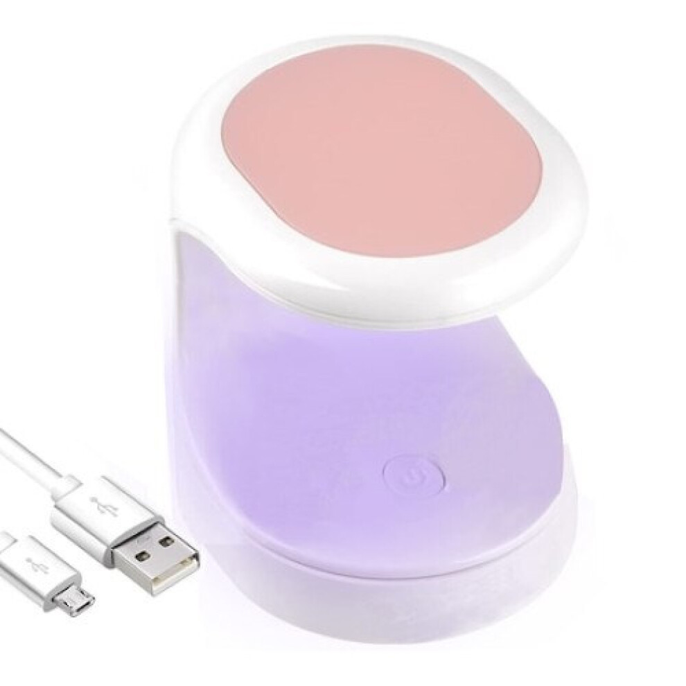 White/Pink Uv Led Nail Lamp For Safe Skin And Eyes, Quick Drying Design For Even Nail Tips Curing Portable Manicure Tool With Usb Interface (Color: