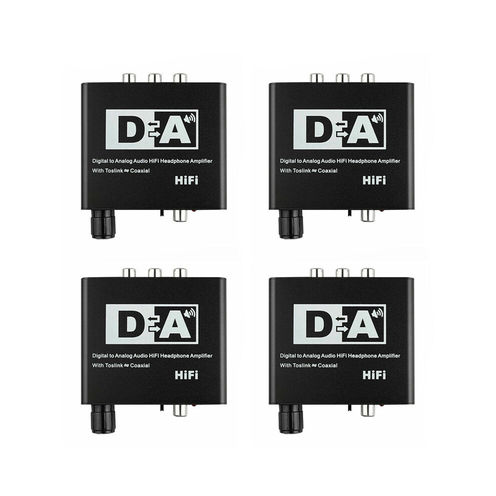 4X 192Khz Digital Optical Coaxial Toslink To Analog Rca 3.5Mm Audio Hifi Converter With Spdif 4714115000126