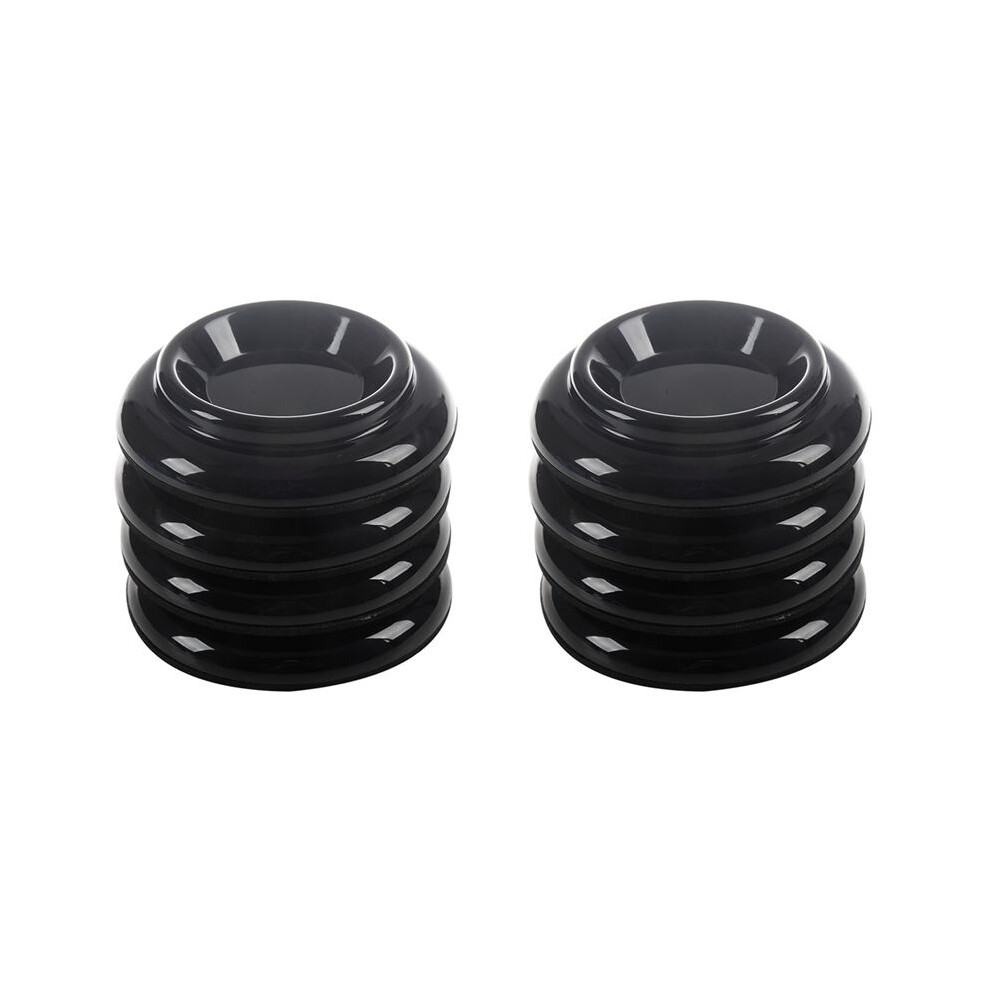 Piano Caster Cups 8Pcs Palstic Upright Piano Leg Cups Foot Pads Set Upright Piano Accessories(Black) 4711716171408