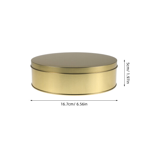 2Stk Goldene Metall-Dose Mit Deckel Für Und Snacks 1
