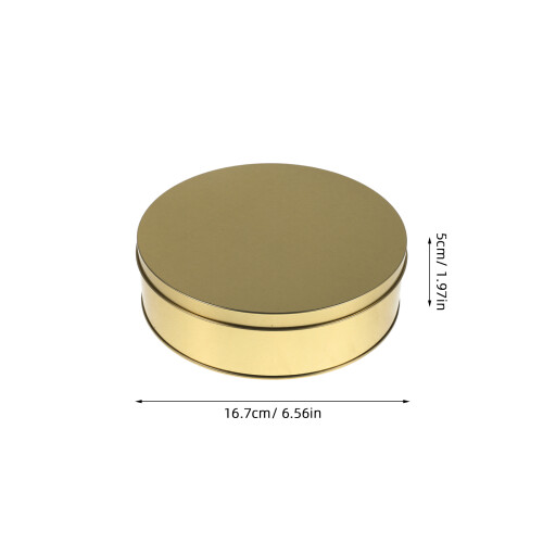 2Stk Goldene Metall-Dose Mit Deckel Für Und Snacks 2