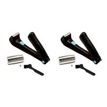 2X Afeitado para Hombre Maquina de Afeitar de Pelo de Espalda Electrica Plegable de 180 Grados Removedor de Pelo de Manejar Largo Manual de la Bateria