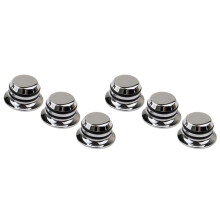 6Pcs Guitar Metal Top Hat Tone Tuning Knobs for Electric Guitar Jazz Bass Lp St Chrome