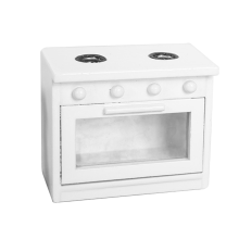 2Ud De Cocina Mini De Madera Blanca Para Decoración Y Modelismo