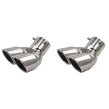 2X Stainless Steel Cover Decor for Outlander 3 Exhaust Muffler Tips Rear Tail Tailpipe End Trim 2013 - 2018