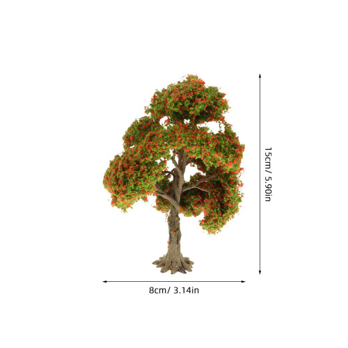 Mini Árboles Artificiales 15 Cm Con Base Para Diorama Jardín 1