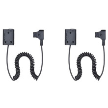 2X Montaje En V / Anton D-Tap Al Adaptador de Batería Ficticia de Potencia del Acoplador de CC NP-FW50 Cable En Espiral para A7 A7Ii A7S