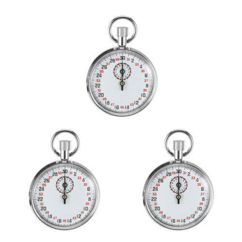 3Pièces Stopwatches Mécaniques Robustes Pour Entraînements 2