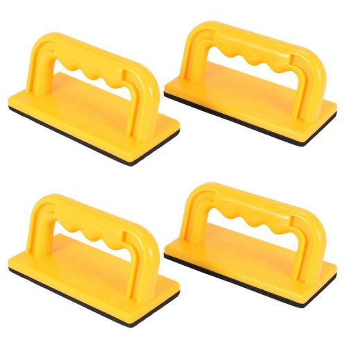Wood Cutting Push  Stick Block 4-Pack Set – Angle Handle Foam Pad Holder Blocks for Cutting  Jointer, Table Saw