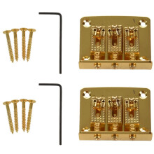 2X 3 Saitiger Gitarren . Saiten Brücke. Zieh Saite. Harter Schwanz. Gitarren Brücken Schwanz. 3 Saitiger Gitarren Ersatz. Gold