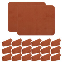 24Pièces Lingettes Microfibre Épaisses Marron Pour Écrans Objectifs