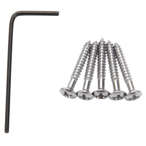 2X Hardtail Guitar Bridge Body Through für 6 String Electric Parts Silber 1