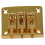 2X 3 String Guitar  String Bridge Bridge Pull String Hard Tail Guitar Bridge Tail 3 String Guitar Replacement Gold 2