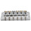 2X Hardtail Guitar Bridge Body Through for 6 String Electric Parts Silver 6