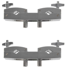 2X Metal Connecting Clamp Holder Bracket Percussion Drum Set for Cowbell Accessory