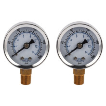 2X Ts-40-14 Bar 0-200 Psi 0-14 Bar Druck Anzeige 1/8 Stecker Npt Druck Anzeige Luft Kompressor Hydraulische Vakuum Meter Manometer