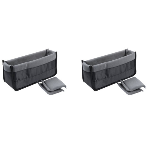 2X Shockproof Dslr Slr Camera Insert Organizer Case Partition Divider Protection Case(Black+Grey)