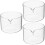 3Pièces Plat Cristallisation Verre Bec Verseur Transparent 8