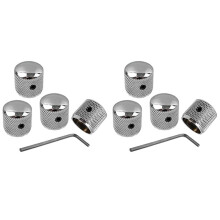 8 Peças BotõEs de Controle de Velocidade de Guitarra de Tom de Volume de Metal com Parafusos para Strat Telecaster Lp Guitarra Elétrica