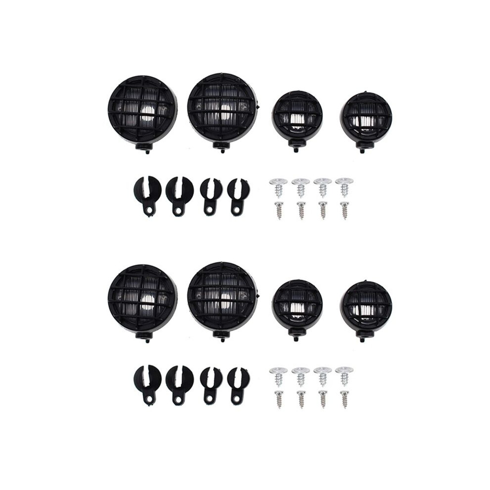 2X Rc Car Round Lampshade / Cover For 1:10 Rc Crawler Axial Scx10 D90 Cc01 Light 6031600043085