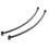 2 Pair Rear  Rail Support Bracket Mount Holder for   Cafe Bobber - Black 4