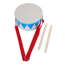 2X Kids Drum Wood Toy Drum Set with Carry Strap Stick for Kids Toddlers Gift for Develop Children's Rhythm Sense