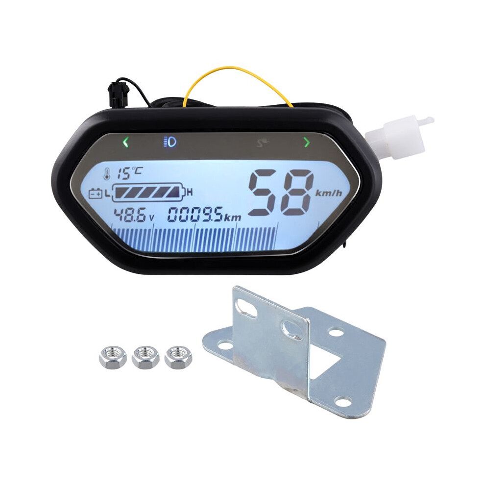 48V 60V 72V Electric Motorcycle Digital Lcd Odometer Speedometer Tachometer Light 4712461660049