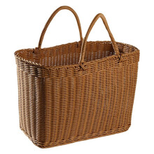 Rattan shopping basket Simple shopping basket Environmentally friendly vegetable basket Fruit basket Outdoor picnic,A