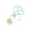 2Pièces Baguettes Insertion Lentilles Invisibles Portable Vert Clair 3