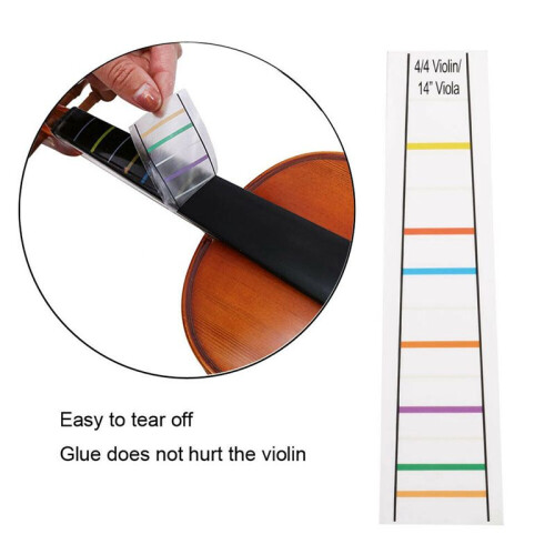 4/4 Violin Fretboard Sticker Fingerboard  Fiddle Learn Note Chart Tape 4Pcs 2