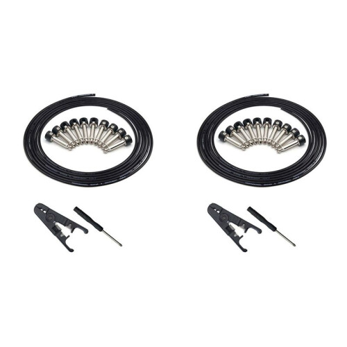 2X Solderless Connectors Design Guitar Cable DIY Guitar Pedal Patch Cable Kit