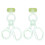 2Pièces Baguettes Insertion Lentilles Invisibles Portable Vert Clair 8
