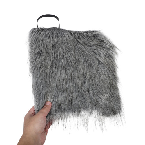 2Pièces Chauffe-Jambes Cosplay Viking Armures Fluffy Polyester 2