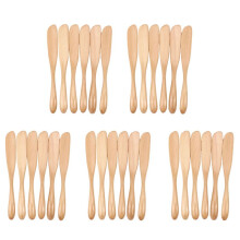 Wooden Butter Knife Cheese Spreader 6.5 Inch, Jam Knife Butter Cake Knife Mask Knife 30 Pieces