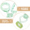 2Pièces Baguettes Insertion Lentilles Invisibles Portable Vert Clair 7