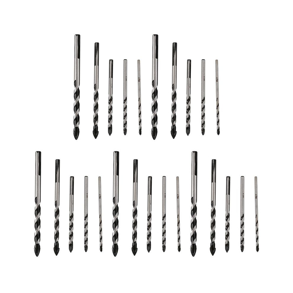 25 Pieces Multi-Material Tungsten Carbide Drill Bit Set For Porcelain Ceramic Tile,Concrete,Glass(3Mm 4Mm 5Mm 6Mm 8Mm) 4712997495627