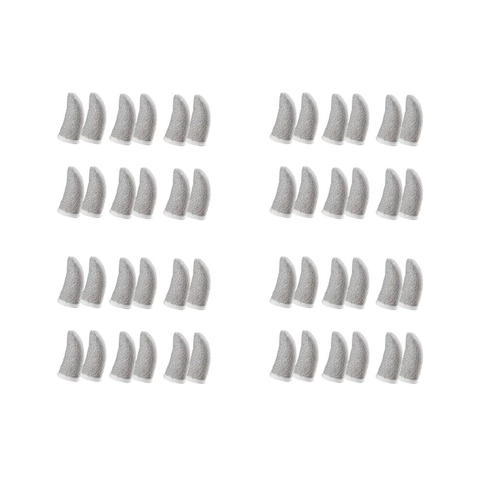 18-Pin Carbon Fiber Finger Sleeves For Pubg Mobile Games Contact Screen Finger Sleeves (48 Pcs) White 6032206124154