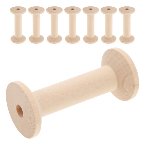 24Pièces Support En Bois Beige Pour Fil À Broder