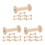 24Pièces Support En Bois Beige Pour Fil À Broder 6