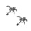 2Pièces Figurines Métal Noir Durable Pour Jeu De Société Course 7