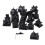 80Pcs Black Adjustable Plastic Cable Clamps Self Adhesive Car Cable Clips Wire Organizer 3