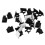 80Pcs Black Adjustable Plastic Cable Clamps Self Adhesive Car Cable Clips Wire Organizer 2