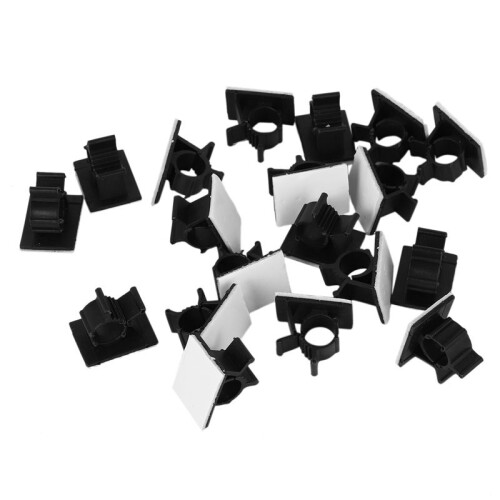 80Pcs Black Adjustable Plastic Cable Clamps Self Adhesive Car Cable Clips Wire Organizer 1