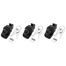3 Set Locking Push Button for Marine Boat Radio Box, Tool Box, Electronic Box, Motorcycle Glove Box Lock.