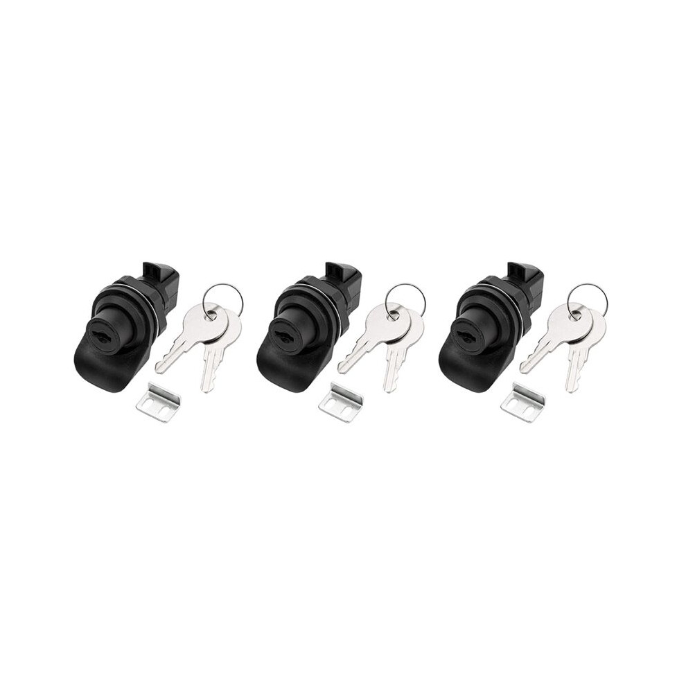 3 Set Locking Push Button For Marine Boat Radio Box, Tool Box, Electronic Box, Motorcycle Glove Box Lock. 6132461790245