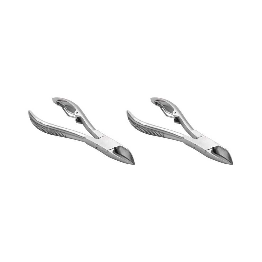 2X Professional Feet Toe Nail Clippers Trimmer Cutters Paronychia Nippers Chiropody Podiatry Stainless Foot Care Tools