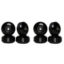 Skateboard Wheels with Bearings 52X30mm Street PU Wheels Skateboard Parts Longboard Wheels (Set of 8) Black