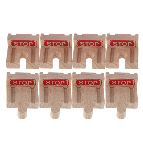 4Ensembles Buffers De Rail Bois Beige Pour Jeux De Train Jouets